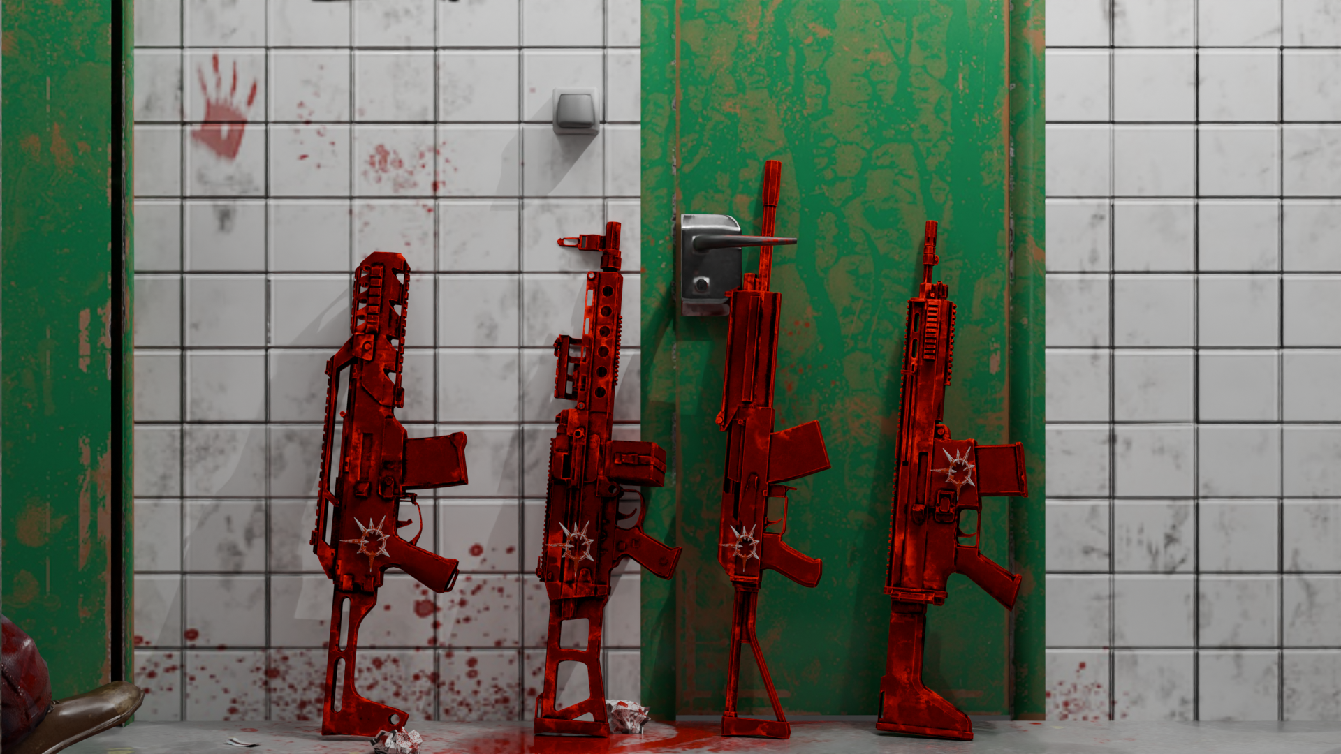 RED SPIKED GUNPACK