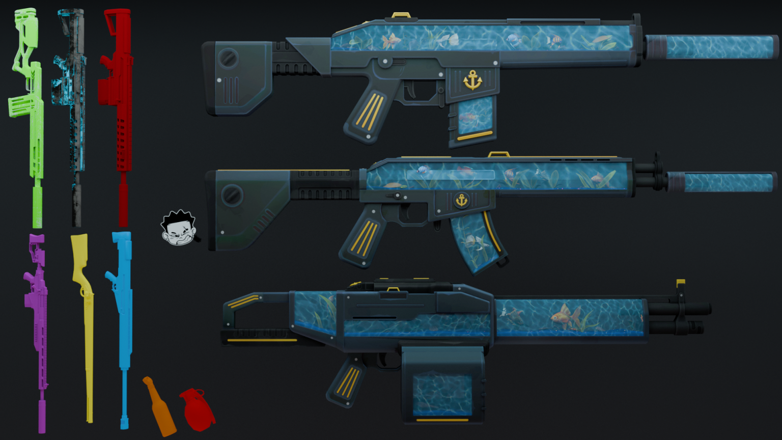 AQUARIUM GUNPACK BLACK UNDF