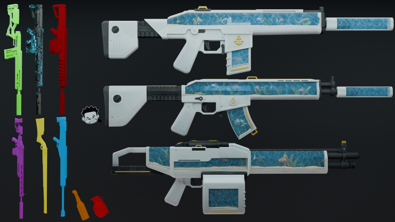 AQUARIUM GUNPACK WHITE UNDF