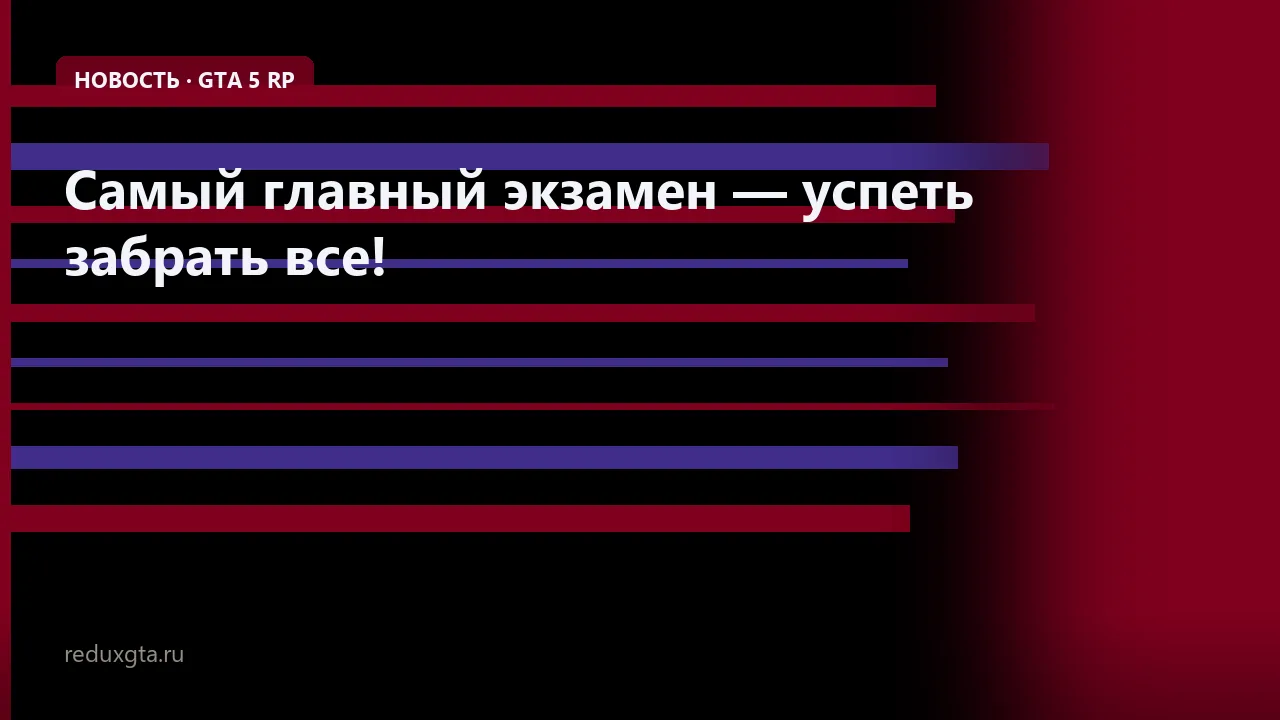Самый главный экзамен — успеть забрать все! 😮